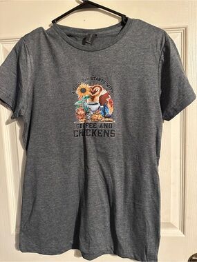 Coffee and Chickens Graphic Tee